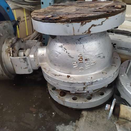 شیر توپی سایز 10 اینچ کلاس 300 فولادی  WCB  برند  AIL